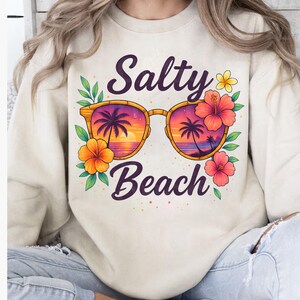 Playa Salada Png, Diseño de Sublimación, Flores Tropicales Png, Verano Colorido Png, Moda Png, Diseño de Camiseta, Descarga Digital Png, Archivo Png