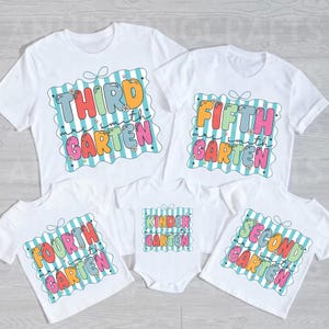 Custom Preppy Back to School Floral Bundle, First/Second/Third Grade PNG Design, Coquette Happy First Day of School Png,Teacher Appreciation