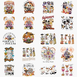 Halloween Maus Und Freunde Png Bundle, Süßes oder Saures Png, Spooky Vibes Png, Halloween Familienausflug Png, Mıckey Halloween Shirt Design Png