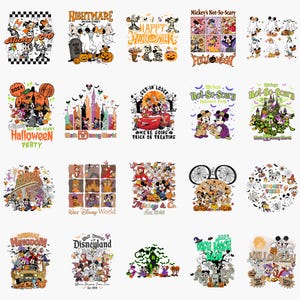 Halloween Maus Und Freunde Png Bundle, Süßes oder Saures Png, Spooky Vibes Png, Halloween Familienausflug Png, Mıckey Halloween Shirt Design Png