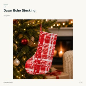 Mönster för strumpor, Dawn Echo, engelsk PDF