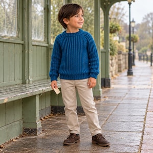 Modèle de pull Whistlewind à tricoter, pour enfants de 2 à 12 ans, PDF en anglais