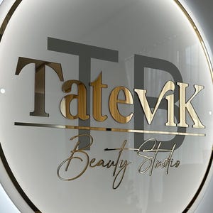 Custom Acrylic Logo Sign for Business, Personalized Wall Name Sign for Studio, Boutique, Shop Interior or Professional Office Display