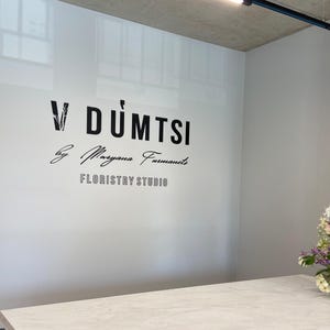 Individuelles Business Logo für die Bürowand, moderner Acryl Schriftzug für Salon, Studio oder Klinik Branding, personalisierte Firmen Dekor