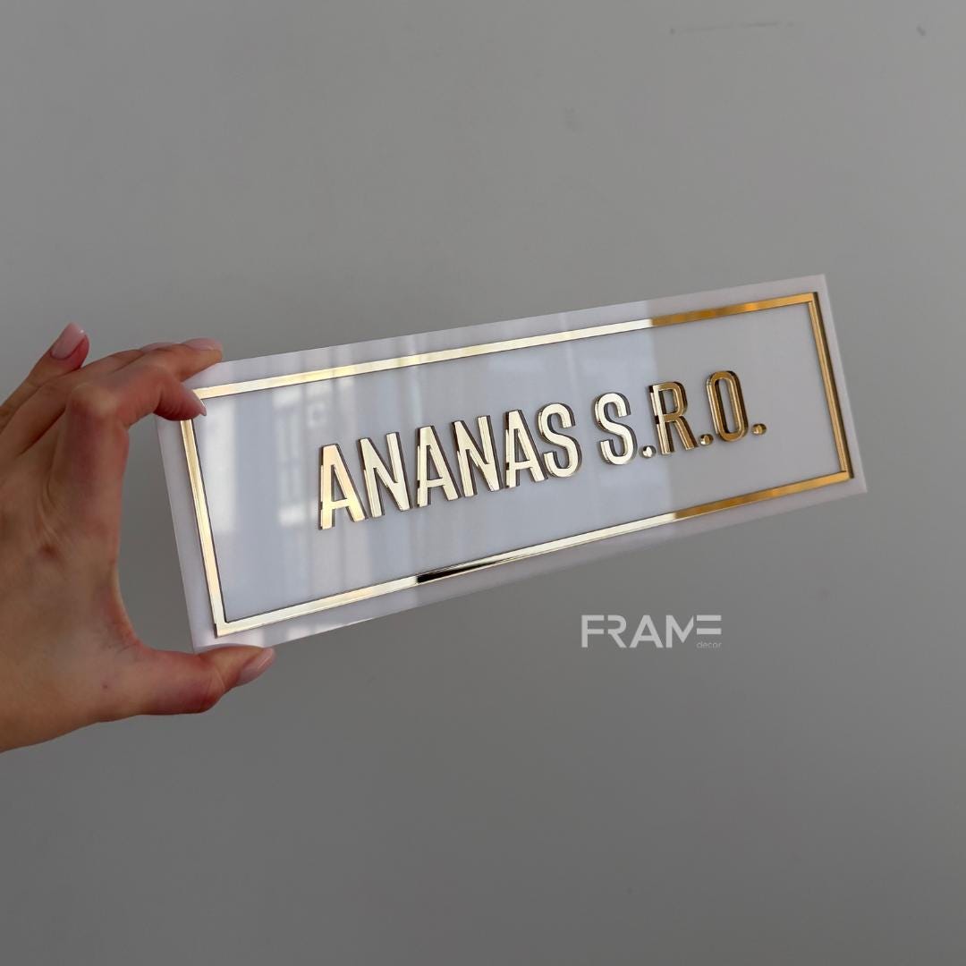 Modern Acrylic Door Sign for Office or Clinic, Professional Wall Plaque ...