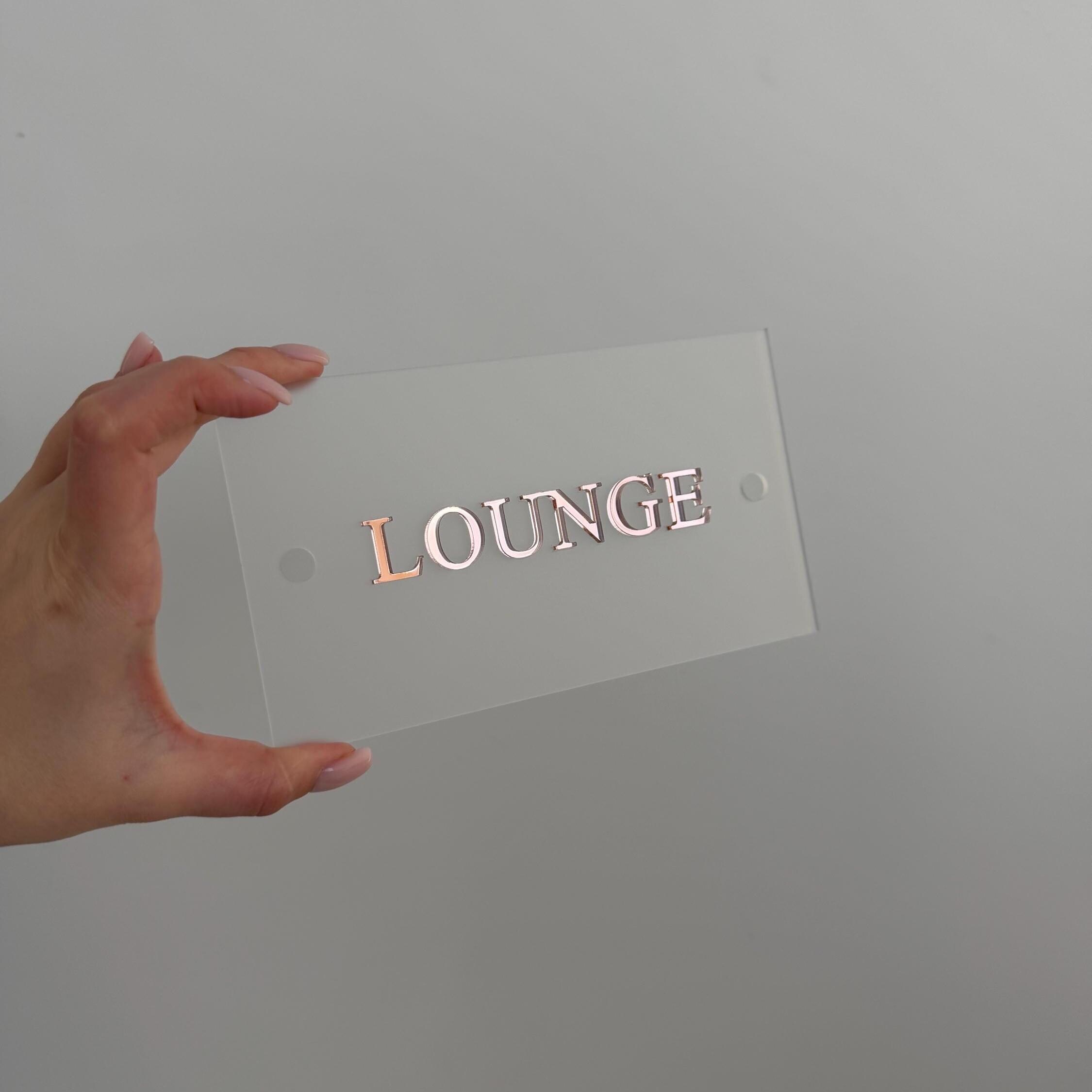 Acrylic Door Sign for Office Entrance or Salon Restroom, Modern ...