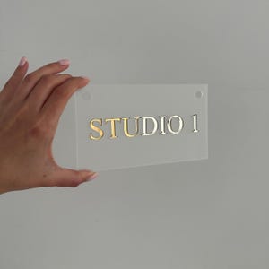 Acrylic Door Sign, Clear Office Plaque, Studio Door Label, Staff Sign, WC Restroom Plate, Toilet Symbol, Business Wall Sign, Modern Design