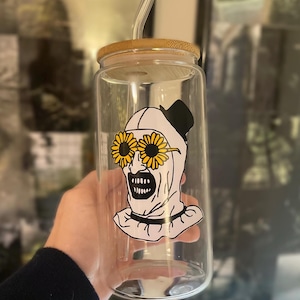 Terrifier Art the Clown Cup | Daisy Sunglasses Iced Coffee Cup