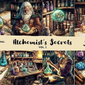 Alchemist's Secrets Vol.1 - Collection de cartes postales imprimables pour journal indésirable
