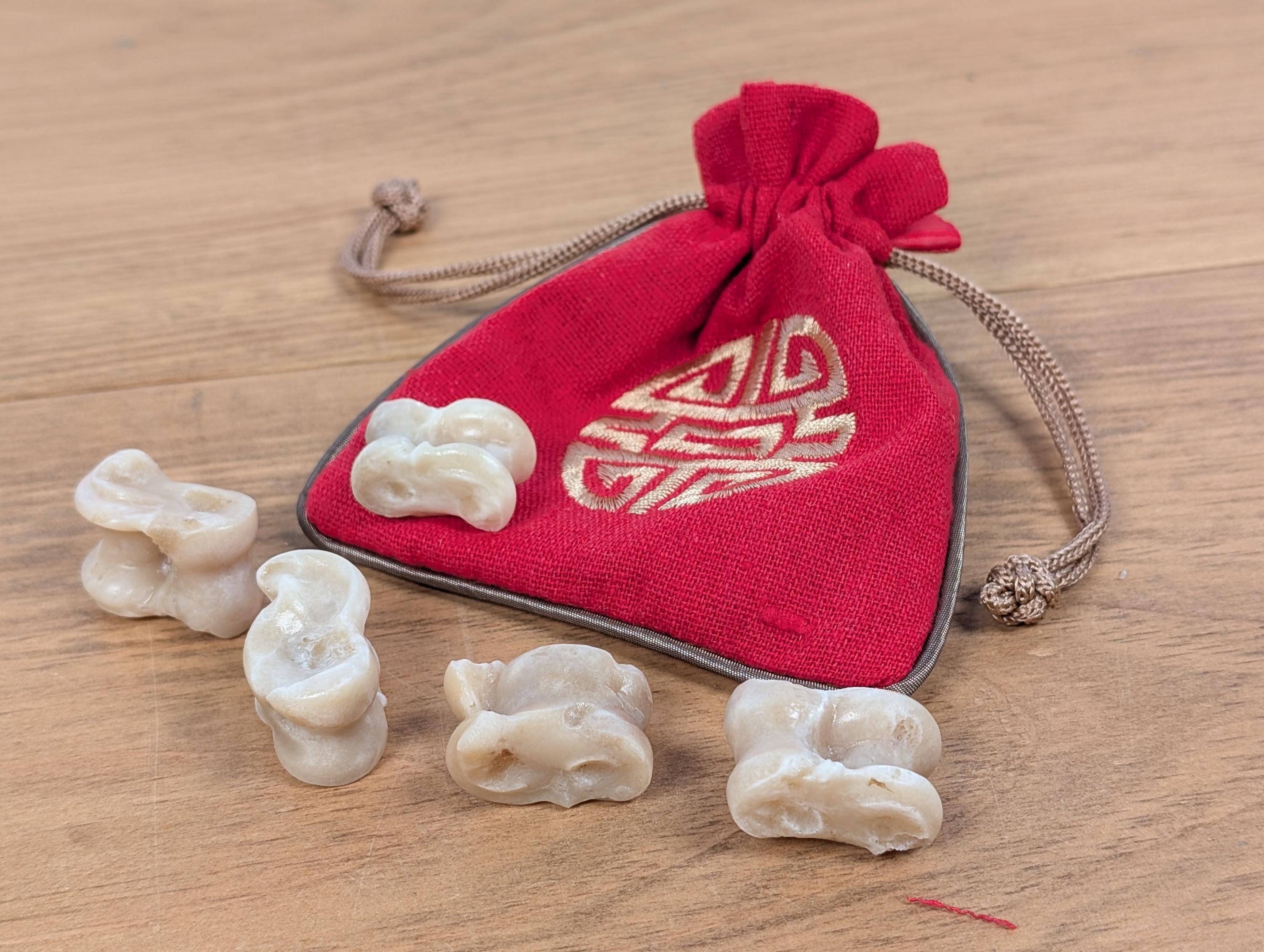 5x Shagai Ankle Bone Dice Set | Mongolian Fortune Telling Game