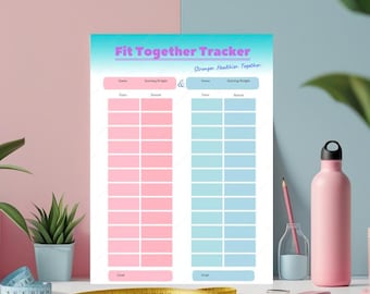 Couples Weight Loss Challenge Tracker – His & Hers Printable Progress Chart