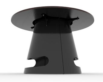 Tree Surround Table CNC Plans | .dxf .dwg .step | Metal Sheet 2mm | Assembly Blueprints PDF