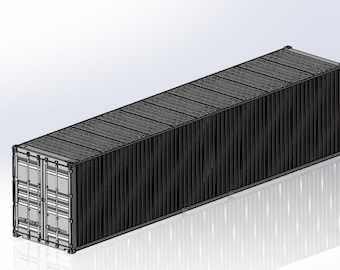 40ft High Cube Shipping Container 3D Model | Precision STEP File