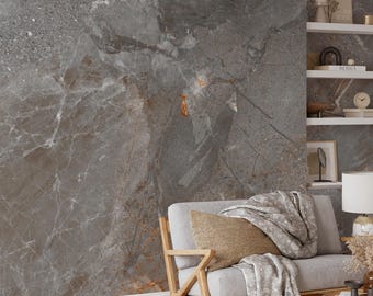 Cracked Copper Marble Texture Wallpaper, moderner Stein-Effekt