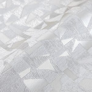Luxe textuur lichtgrijs reliëfbehang met abstract geometrisch patroon, elegant Secret Shine-behang, elegant modern behang