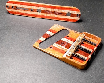 Hillbilly Guitars Fender American Deluxe/ Ultra Telecaster Bridge Exotic Wood / W Brass COMP Saddles