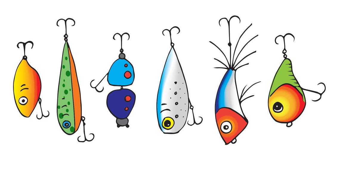 Fishing Lure Print Colorful PRINTABLE Nursery Art Instant Etsy