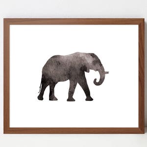 Elephant Ink Texture Print, Black and White PRINTABLE Nursery Art, Instant Download Print, Black & White, Minimal Art Print, Modern Art