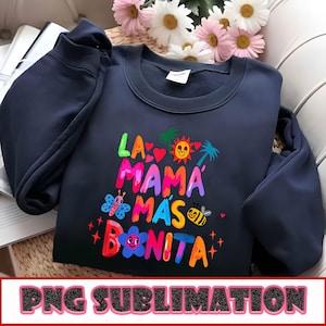 dia das mães png, La Mama Mas Bonita PNG, Floral Mama Latina Mom Dia das Mães PNG, atina mom png, mãe png, tendência de mãe png