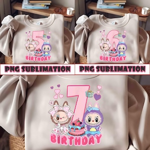 Paquete de 3+ memes rosas de Labubu, divertidos y adorables, para cumpleañeras, descargas digitales de Monster La Bubu, imágenes prediseñadas de alta calidad de 300 dpi para manualidades.