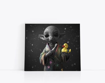 Bathroom Alien Digital Prints, Bathroom Wall Art, Funny Bathroom Décor, Alien Bathtub Print, Bathrobe Aliens Decor, Aliens Digital Print