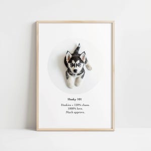 Husky 101 Printable Wall Art, Digital Print, Dog Décor, Pet Art, Instant Download