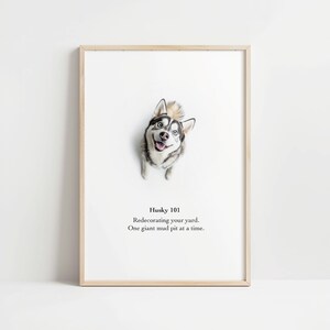 Husky 101 Printable Wall Art, Digital Print, Dog Décor, Pet Art, Instant Download
