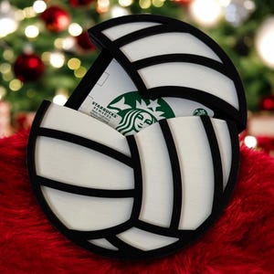 Porta tarjetas de regalo de voleibol personalizado / Regalo para entrenador de voleibol / Porta tarjetas de regalo para jugador