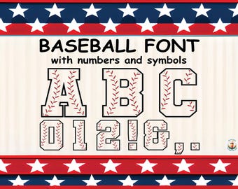 Baseball Font Png - Baseball Png - Baseball Mom Png - College Alphabet Varsity Letters Png - Baseball Sublimation - Digital Download