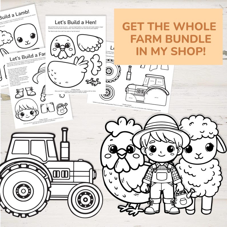 Sheep Craft Printable, Cut and Paste Farm Animal Activity for Kids ...