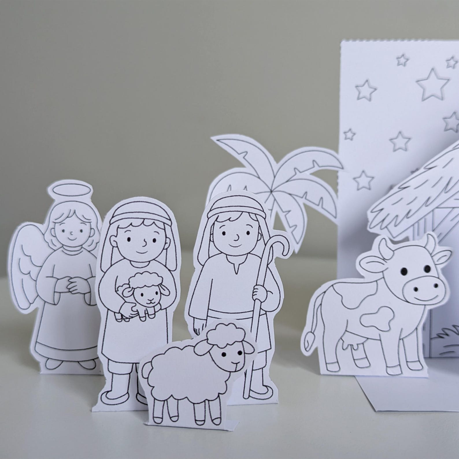 Printable Nativity Scene | Paper Dolls Cut Outs | Christmas Manger ...