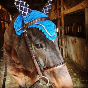 Customized Show Ready Equestrian Fly Ear Bonnets Dressage Jumper Eventer Trials image 5