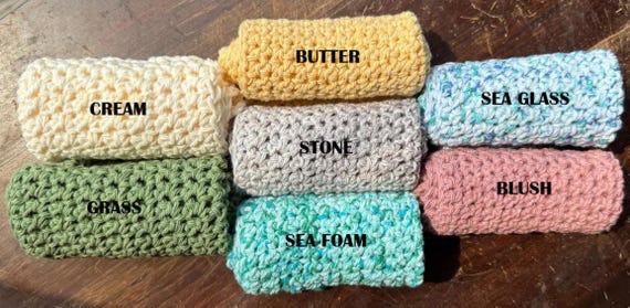 100% cotton sustainable wash or dish cloths