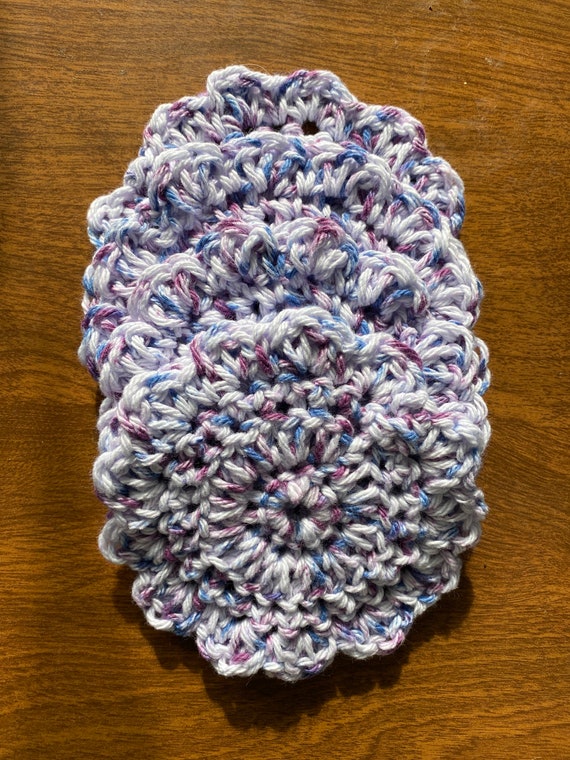 Set of 4 hand crocheted cotton coasters