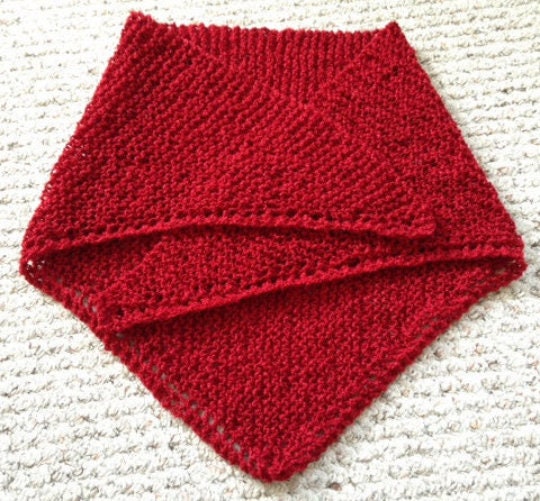 Easy Eyelet Border Triangle Scarf Knitting Pattern