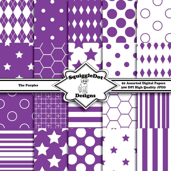 Items similar to Digital Printable Scrapbook Paper Set of 20 - The ...