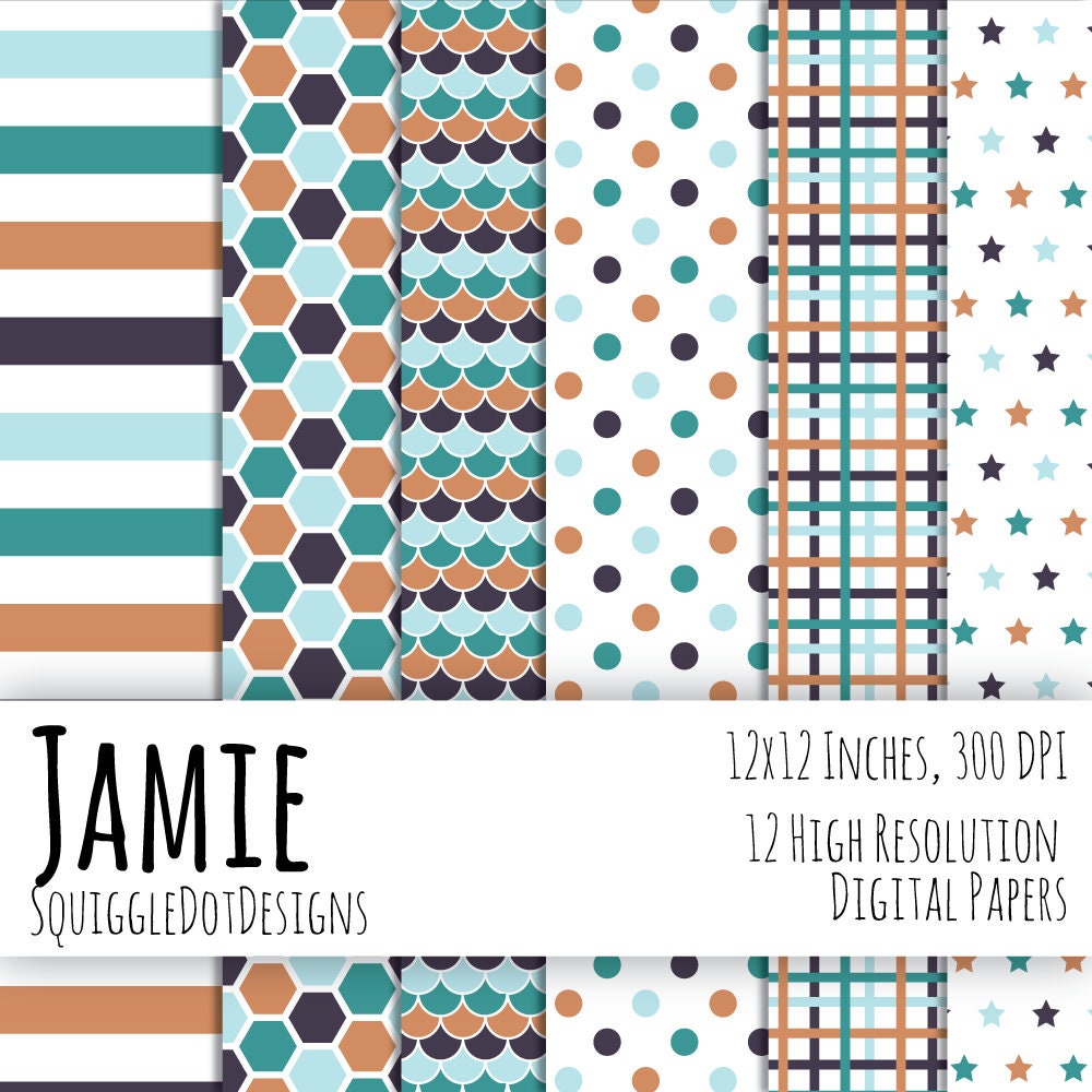 Digital Printable Paper for Cards, Crafts, Art and Scrapbooking Set of ...