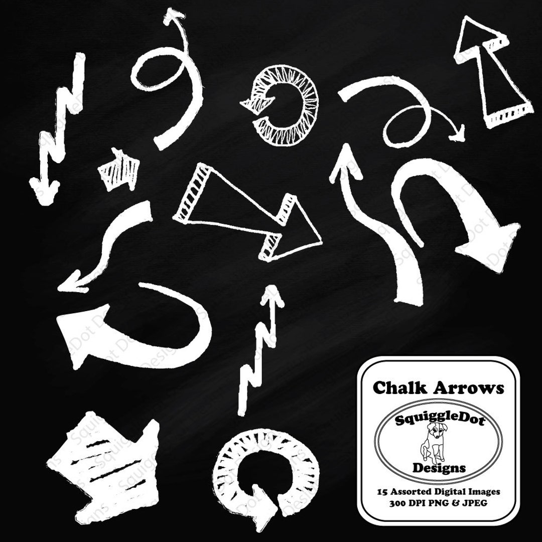 Digital Chalkboard Clip Art for Cards Invitations Etsy