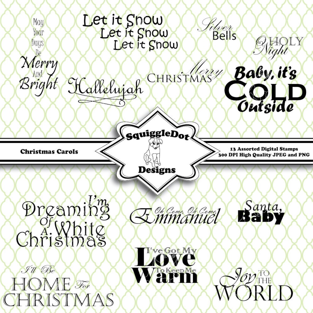 Digital Printable Stamp Clip Art Sentiments for Cards, Invitations ...