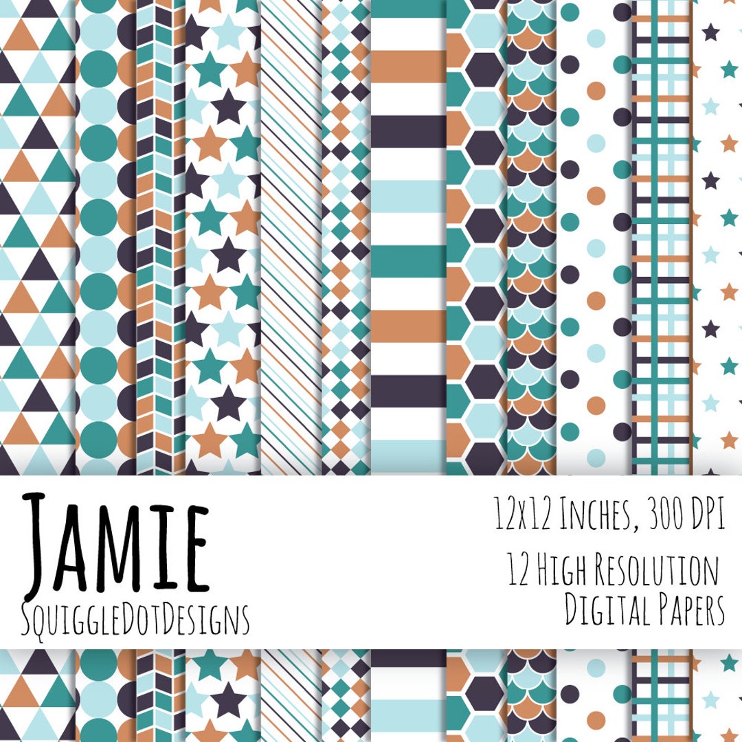 Digital Printable Paper for Cards, Crafts, Art and Scrapbooking Set of ...