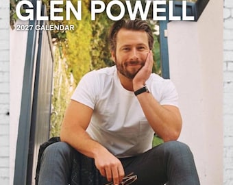 Calendario de Glenn Powell 2027 / Calendario 2027 / Calendario de famosos / Regalo de Glenn Powell / Regalo divertido para un amigo / Calendario de pared 2027