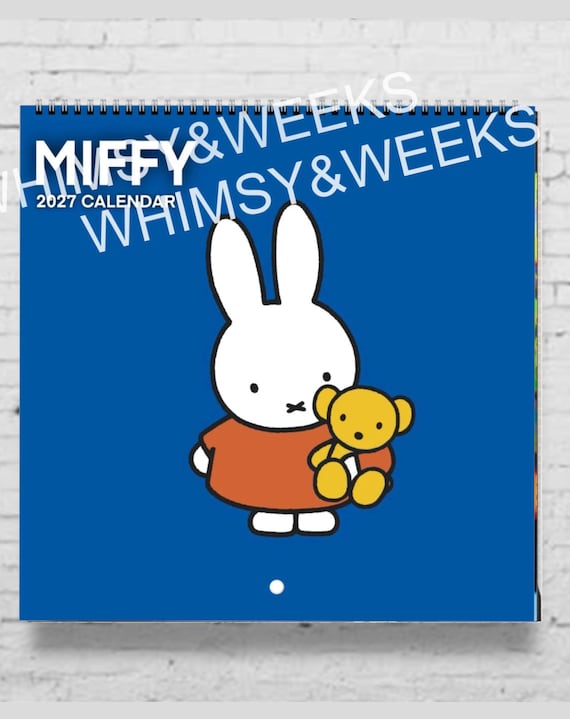 Miffy Calendar 2027 | Wall Calendar | Cute Calendar | Aesthetic Wall Art | Miffy Gift | Kawaii Wall Art | Miffy Bunny Rabbit | Kids Calendar