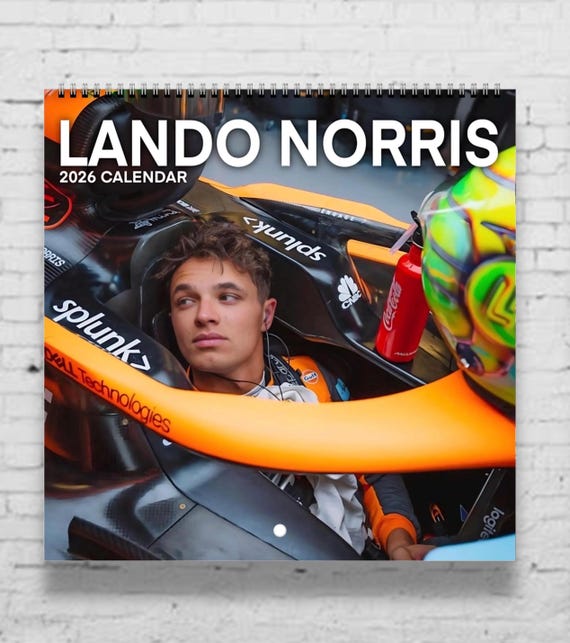 Lando Norris 2026 Calendar | 2026 Calendar | Formula One F1 | Mclaren Racing | Sports Gift | Lando Norris Gift | Lando Norris Fan