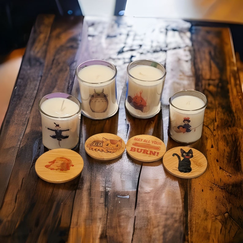 Studio Ghibli Candles Totoro Calcifer Kiki Jiji Catbus - Etsy