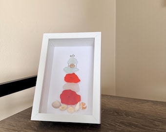 Szklana latarnia morska – dekoracja ścienna w ramce 4x6