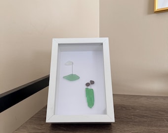 Sea Glass Golf Art – dekoracja ścienna w ramie 4x6