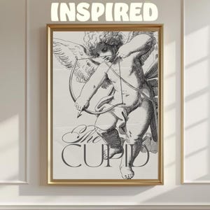 The Cupid Poster,Angel Wall Art,Vintage Cupid Print,Minimalist Art,Romantic Decor, Digital Download,Love Poster,Cupid Artwork,Home Decor