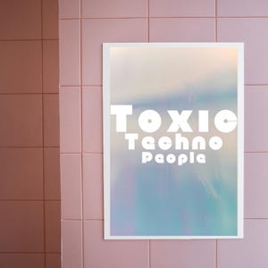 Techno Party Wall Art - Electronic Music Poster - Rave Aesthetic Print - Instant Download