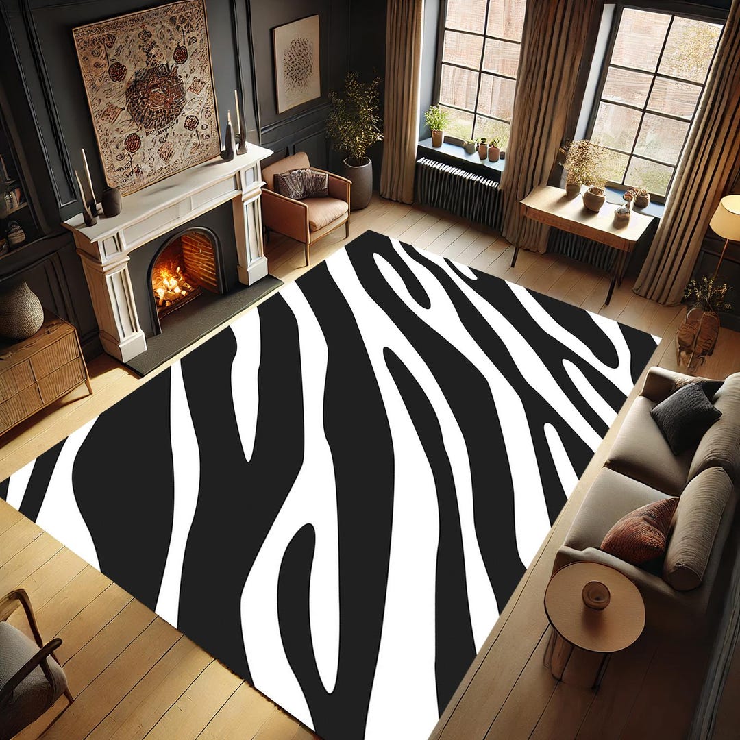 Zebra Rug, Zebra Patterned Rug, Animals Rug, Animal Design Rug, Zebra ...