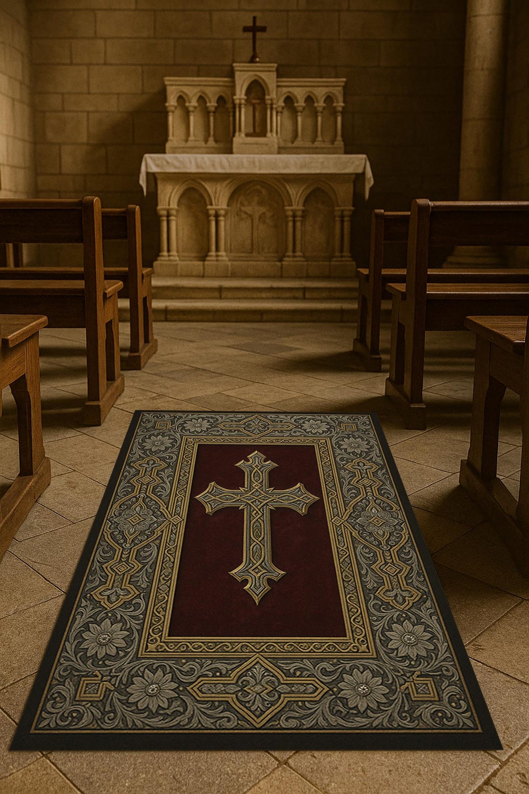 Prayer Rug, Catholic Rug, Christian Rug, Home Decor, Non-slip Rug ...